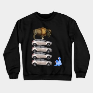 Car Climber (because it's there) | Animal on Car | Funny Animal Crewneck Sweatshirt